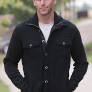 Kuhl Spy Zip Sweater Gray Jacket 100% Merino Wool Men's Size Large